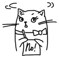 Cute cats in sketches (N.2) by trikono sticker #12859955