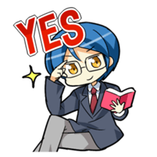 Boy of glasses sticker #12860486