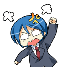 Boy of glasses sticker #12860491