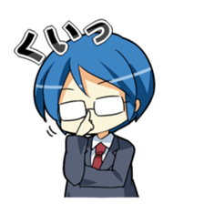 Boy of glasses sticker #12860493