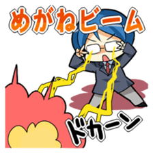 Boy of glasses sticker #12860494