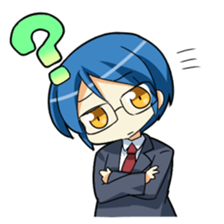 Boy of glasses sticker #12860498