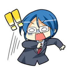 Boy of glasses sticker #12860499