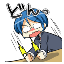 Boy of glasses sticker #12860501