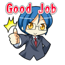 Boy of glasses sticker #12860504