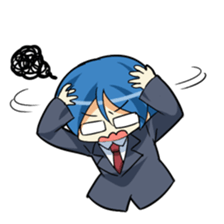 Boy of glasses sticker #12860510