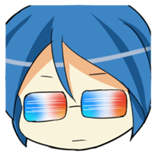 Boy of glasses sticker #12860520