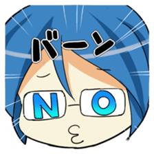 Boy of glasses sticker #12860522