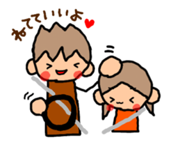 ORANGE chan and BROWN kun7 sticker #12860888
