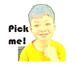 Yellow Boy The Playful sticker #12862189