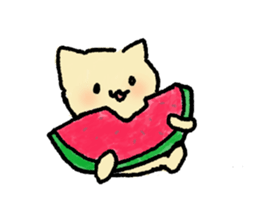 Cat and Java sparrow(buncho). sticker #12862599