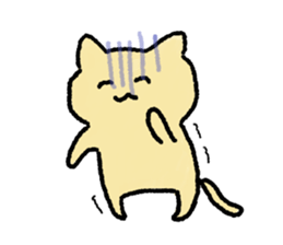 Cat and Java sparrow(buncho). sticker #12862604