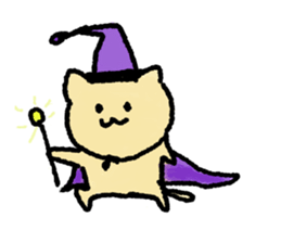 Cat and Java sparrow(buncho). sticker #12862614