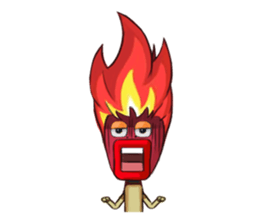 burning Match sticker #12862714