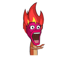 burning Match sticker #12862721