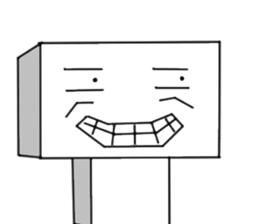 Man Of Square shape Sticker sticker #12862969