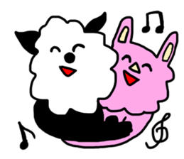 rabbit&sheep sticker #12863513