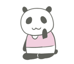 Gray panda chan sticker #12863923