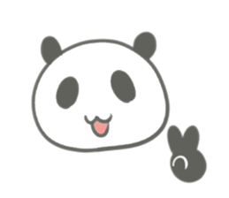 Gray panda chan sticker #12863932