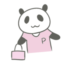 Gray panda chan sticker #12863935