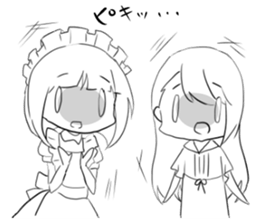 a milady and her maid sticker #12864187