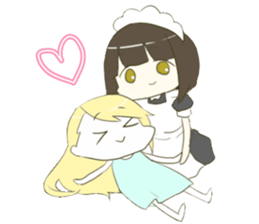 a milady and her maid sticker #12864221