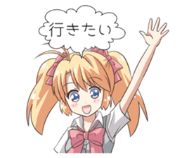 The girl of swimming suit and uniform 4 sticker #12864744