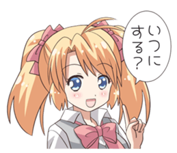 The girl of swimming suit and uniform 4 sticker #12864745