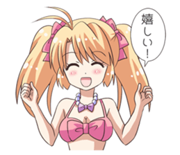 The girl of swimming suit and uniform 4 sticker #12864748