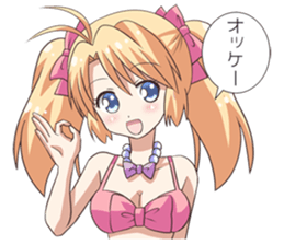 The girl of swimming suit and uniform 4 sticker #12864751