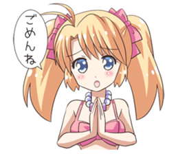 The girl of swimming suit and uniform 4 sticker #12864752