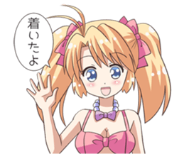 The girl of swimming suit and uniform 4 sticker #12864754