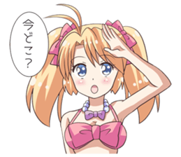 The girl of swimming suit and uniform 4 sticker #12864755