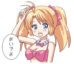 The girl of swimming suit and uniform 4 sticker #12864756