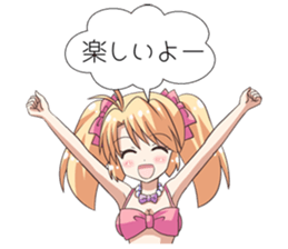 The girl of swimming suit and uniform 4 sticker #12864757