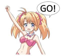 The girl of swimming suit and uniform 4 sticker #12864758