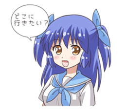 The girl of swimming suit and uniform 4 sticker #12864760