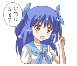 The girl of swimming suit and uniform 4 sticker #12864764