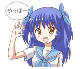 The girl of swimming suit and uniform 4 sticker #12864765