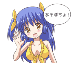 The girl of swimming suit and uniform 4 sticker #12864767