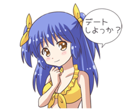 The girl of swimming suit and uniform 4 sticker #12864768