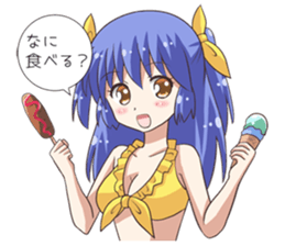 The girl of swimming suit and uniform 4 sticker #12864770