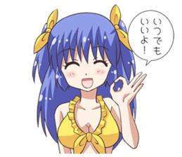 The girl of swimming suit and uniform 4 sticker #12864771