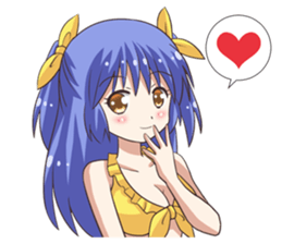 The girl of swimming suit and uniform 4 sticker #12864777