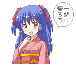 The girl of swimming suit and uniform 4 sticker #12864781