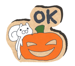 White squirrel -Halloween- sticker #12865102