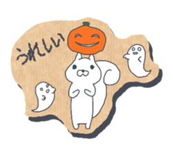 White squirrel -Halloween- sticker #12865125