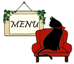 Black Cat Silhouette Reservation sticker #12866466