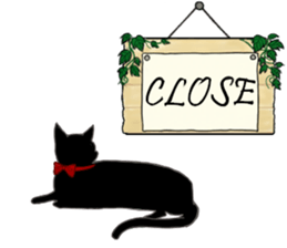 Black Cat Silhouette Reservation sticker #12866485