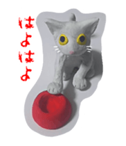 Stickers of moving clay cat sticker #12866790